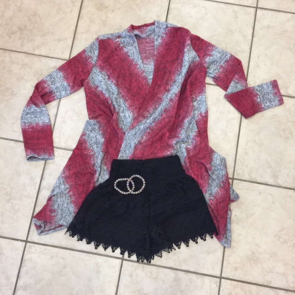 Pink and grey cardigan